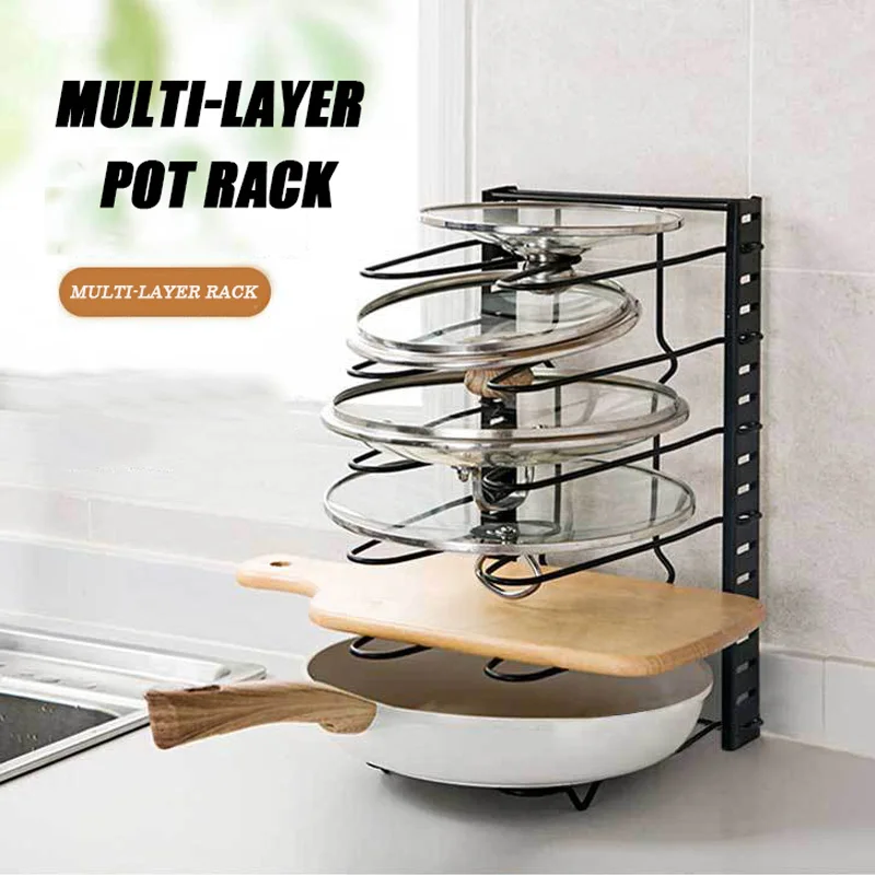 5 Layer Adjustable Foldable Storage Holder Kitchen Counter Pot