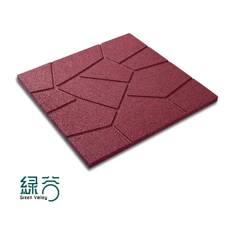 Doublesurface Garden Courtyard Diy Rubber Tile 16 Inch Square Brick