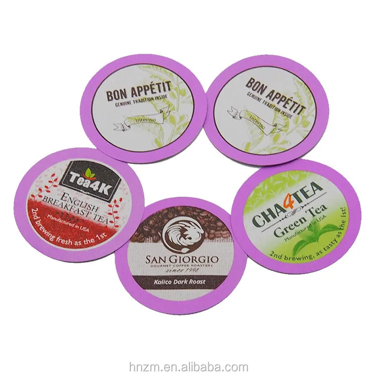 High Quality Aluminum Foil Coffee Capsule K Cup Lids Keurig 2.0