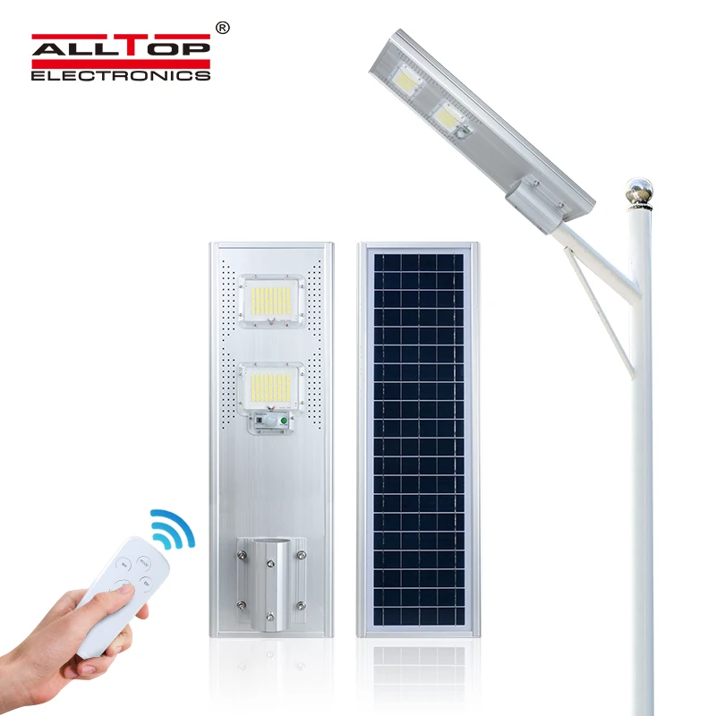 ALLTOP IP65 Outdoor waterproof time control pir sensor 60 120 180 watt solar led street lighting