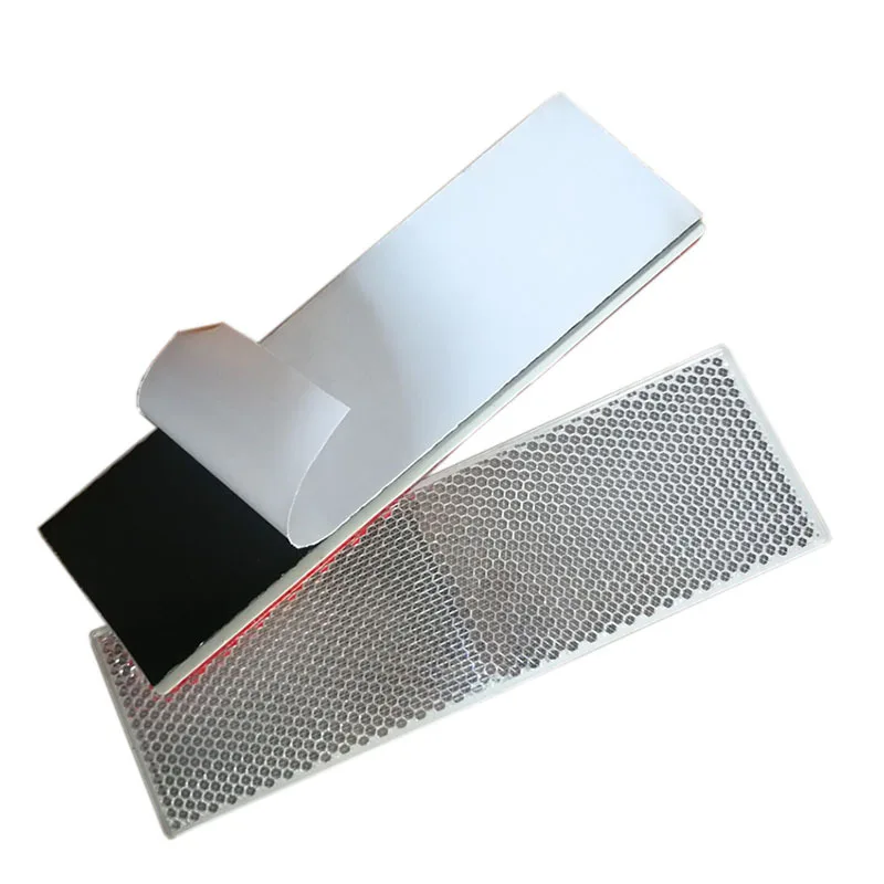 High visibility cheaper reflector warning 5cm*15cm plastic reflective sticker with adhesive  for truck