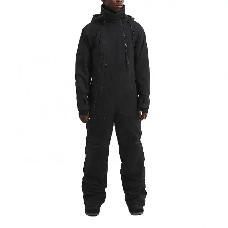 Black Color Custom Men Winter Windproof Waterproof Full Snowboard Ski