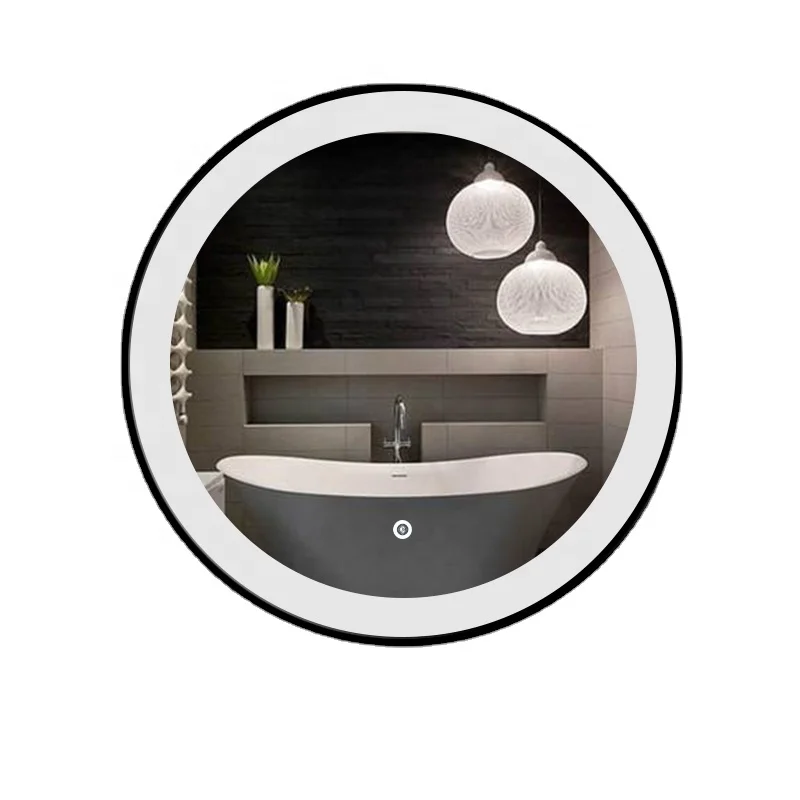 Nordic Elegant Simple Luxury Smart Bathroom LED Mirror For Villa Hotel Project