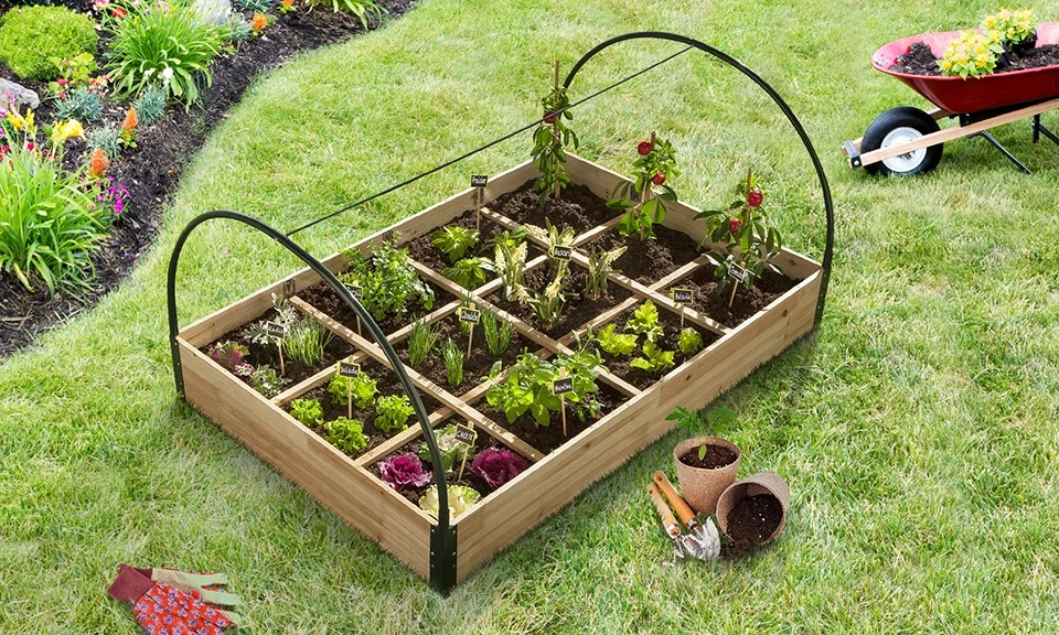 Jaalex Easy Assembled Outdoor Wood Raised Garden Bed Planter Box