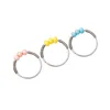 VRIUA New Style Body Piercing Jewelry Multicolor Beads Hoop Dangle Nose Ring