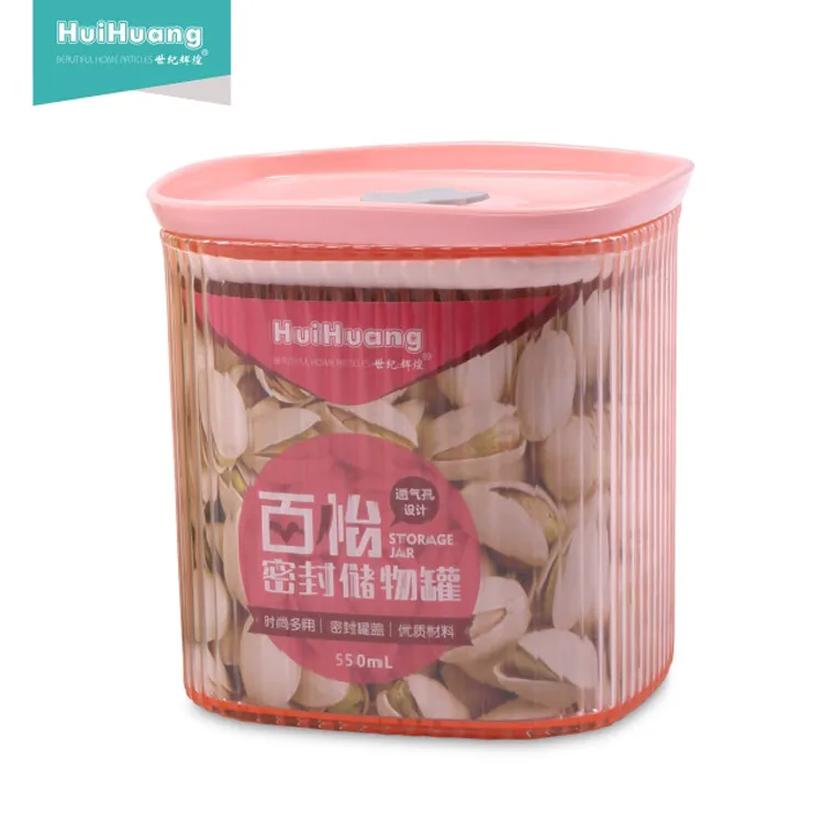 Wholesale high quality home kitchenware multi-colored plastic canister airtight canister for sugar tea coffee .jpg