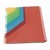 Plastic PP Dividers 8 Tabs Dividers for Letter Size Colorful Dividers for 3 Ring Binder