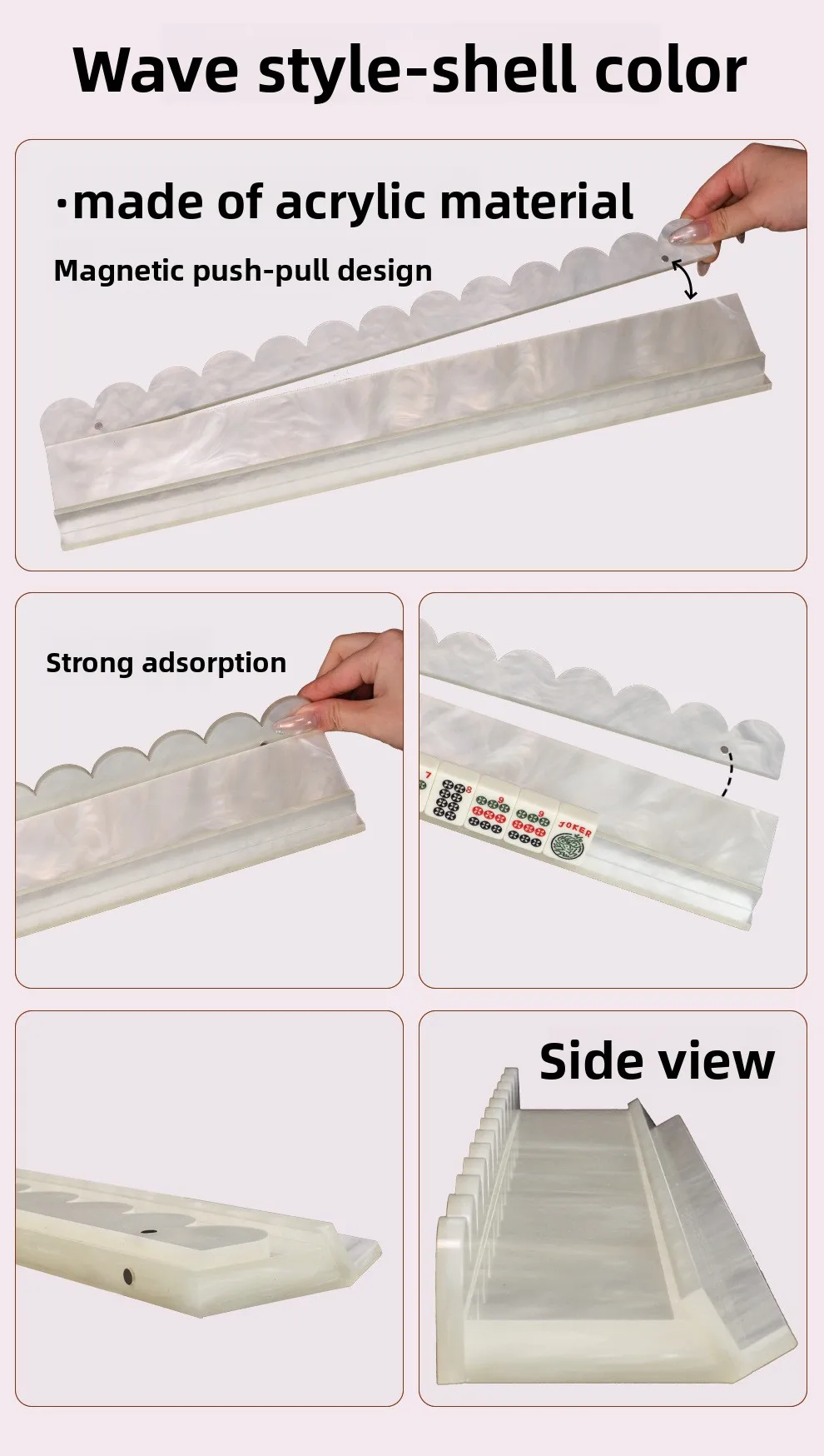 Acrylic Mahjong Ruler & Card Organizer American Style Various Designs ...