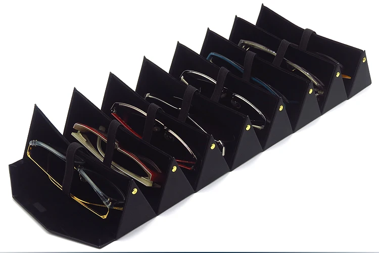 Roll Eyewear Display Holder Multiple Sunglasses Travel Organizer Case Foldable Glasses Storage 2075