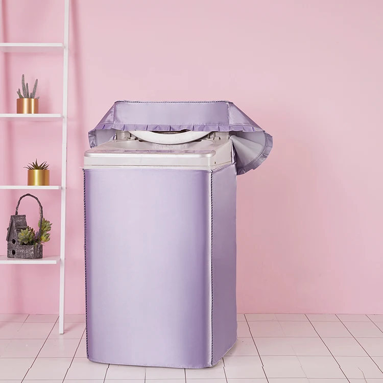 Modern Solid Color Large Size Waterproof Dustproof Sunscreen Washing Machine Protective Cover