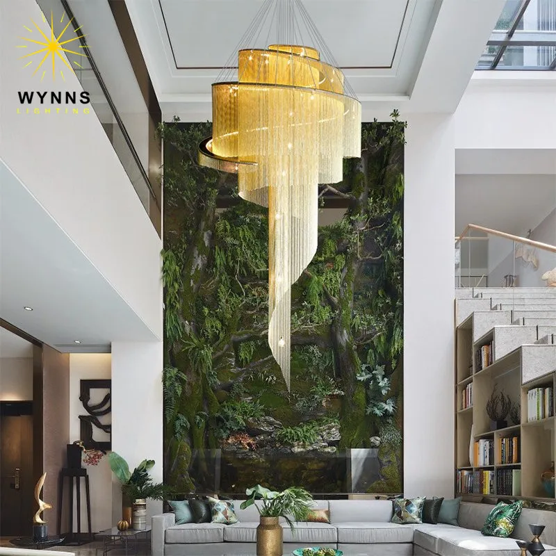 Large aluminium chain pendant lighting