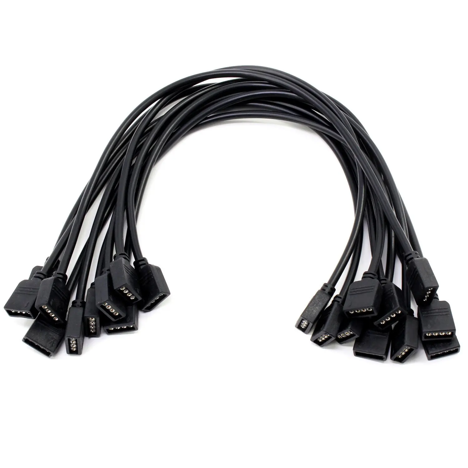 30cm 50cm 100cm 200cm 4Pin Female Extension Cable Cord Connector for RGB 5050 LED Strip