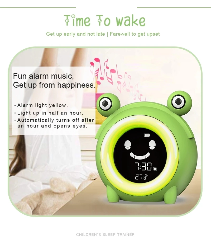 Alarmtable-reloj Digital De Escritorio Para Niños,Entrenador De Sueño