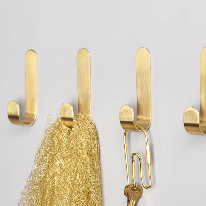 Adhesive Hooks Heavy Duty Wall Brass Vintage Hooks Hangers Brass Coat