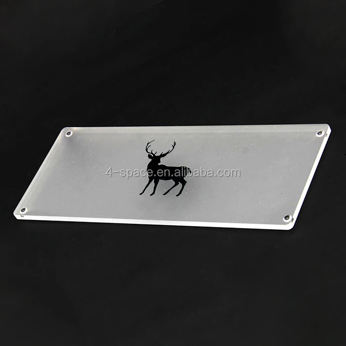 Restaurant Clear Rectangle Acrylic Tray With Removable Paper Slot