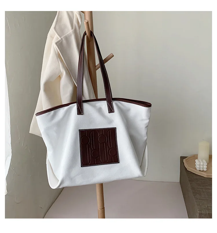 Custom logo on tote bag women handbags hot sale travel outdoor shopping bags