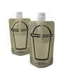 Reusable food drink pouch with nozzle clear widow spout pouch
