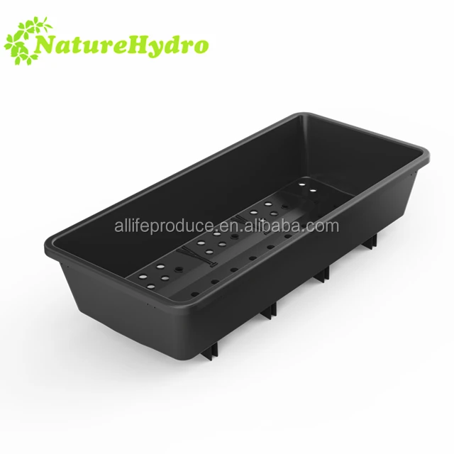 Square Plastic Bato Bucket Hydroponic Grow Trough System For Strawberry