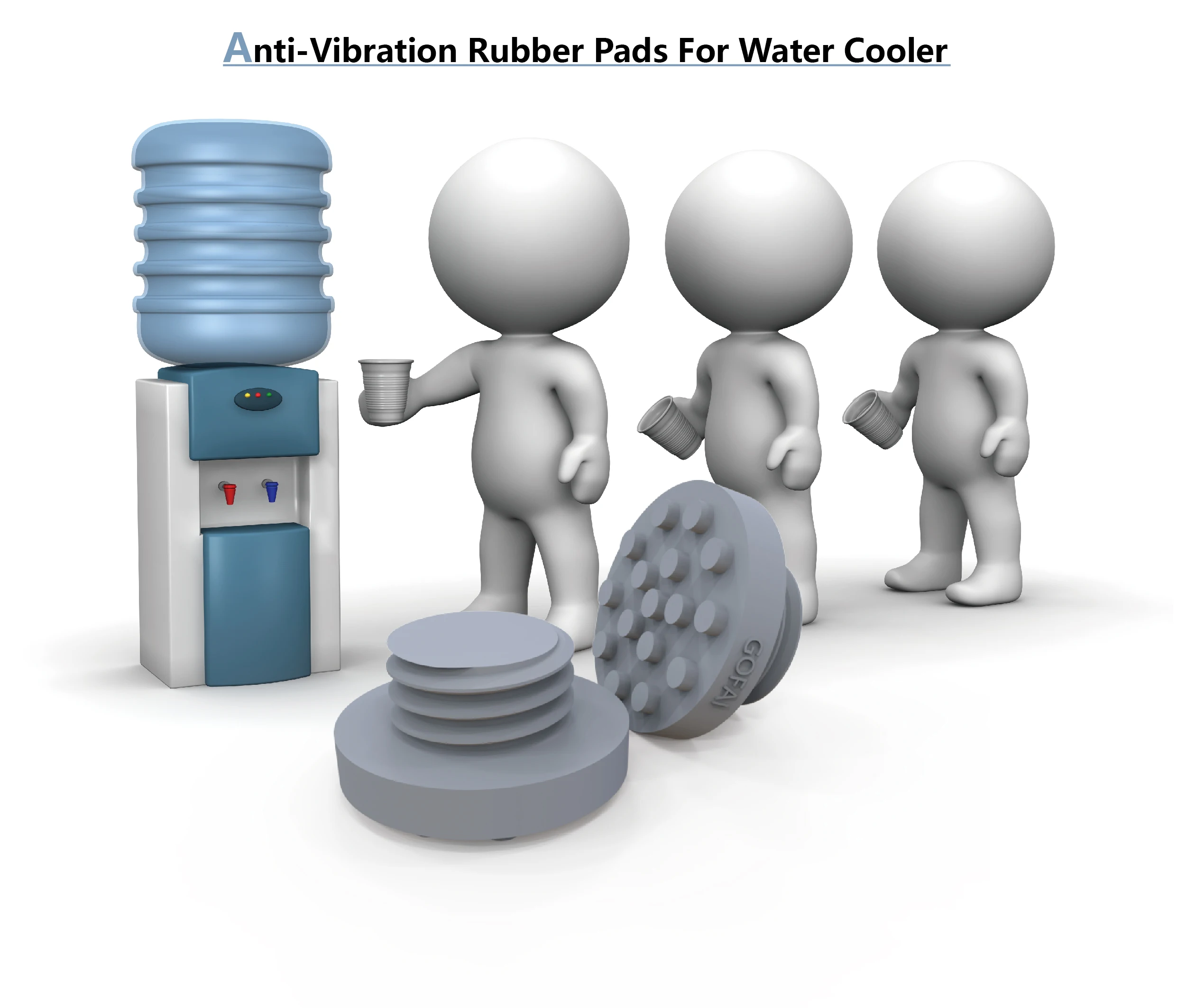 Antivibration Rubber Pads For Water Cooler/chiller Antislip Noise