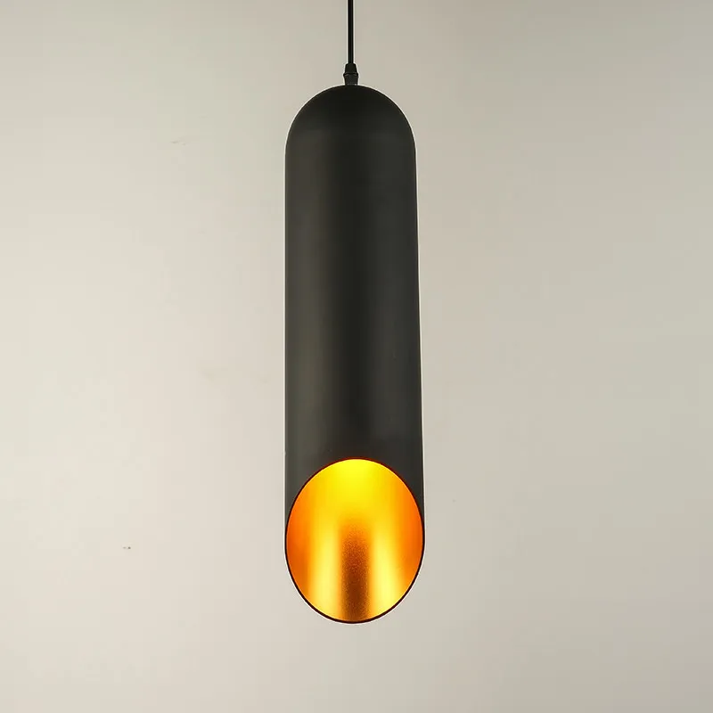 Gold black aluminum modern loft LED hanging lamp light fixture