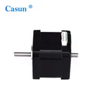 CE ISO RoHS 承認された高精度 1.8 度 2 相ダブルシャフト NEMA 23 ステッピングモータ cnc 機 (57SHD0410-18S)