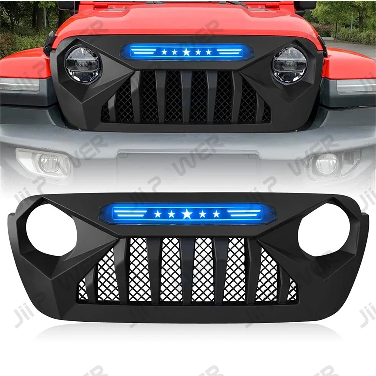 Front Grill With Day Running Light For Jeep Wrangler Jl Buy Grill