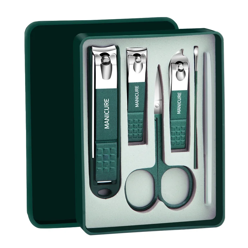 product manicure set nail clippers kit professional nail tool 6 pcs manicure set-2