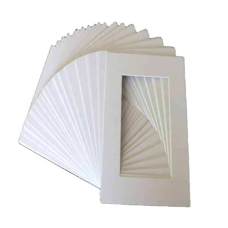 Acid free uncut and pre-cut multi opening paper frame mat for picture digital photo frame manufacture