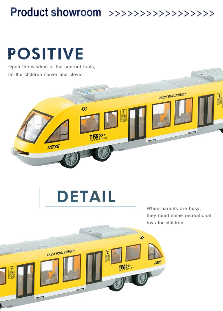 Chengji Brinquedos Baratos Interactive Kids Rail Car Friction Toy Vehicles Bus Model Subway Train Toy