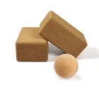 Custom Logo Fitness Massage Ball Cork Brick Yoga Block Set