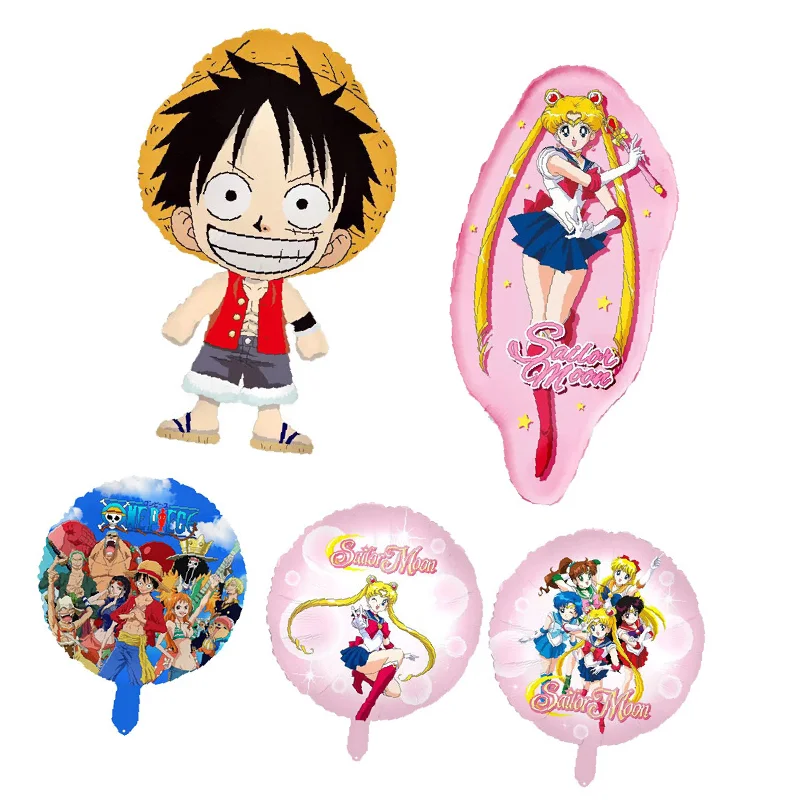 New Cartoon Sailor-Moon Balloon Set - One-Piece Luffy Balloons for