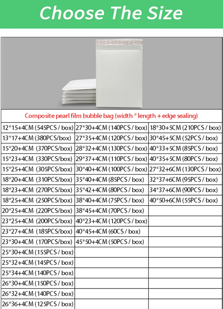 Self Seal Custom Packing Bubble Mailers Shipping Envelope Padded Poly