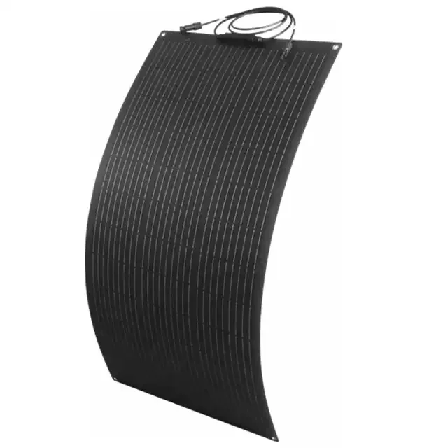 100W solar panel connected via USB-C to MacBook Pro showing 87W charging rate