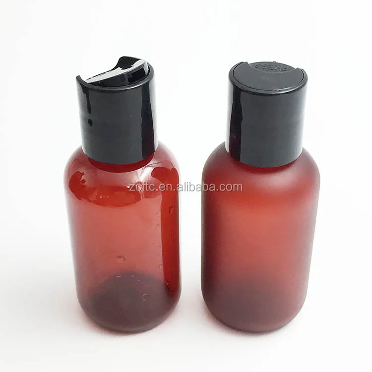 Oem Oem Custom Matt Amber Color Boston Rounded Pet Bottle With Disc Top Cap 60ml Manufacturer