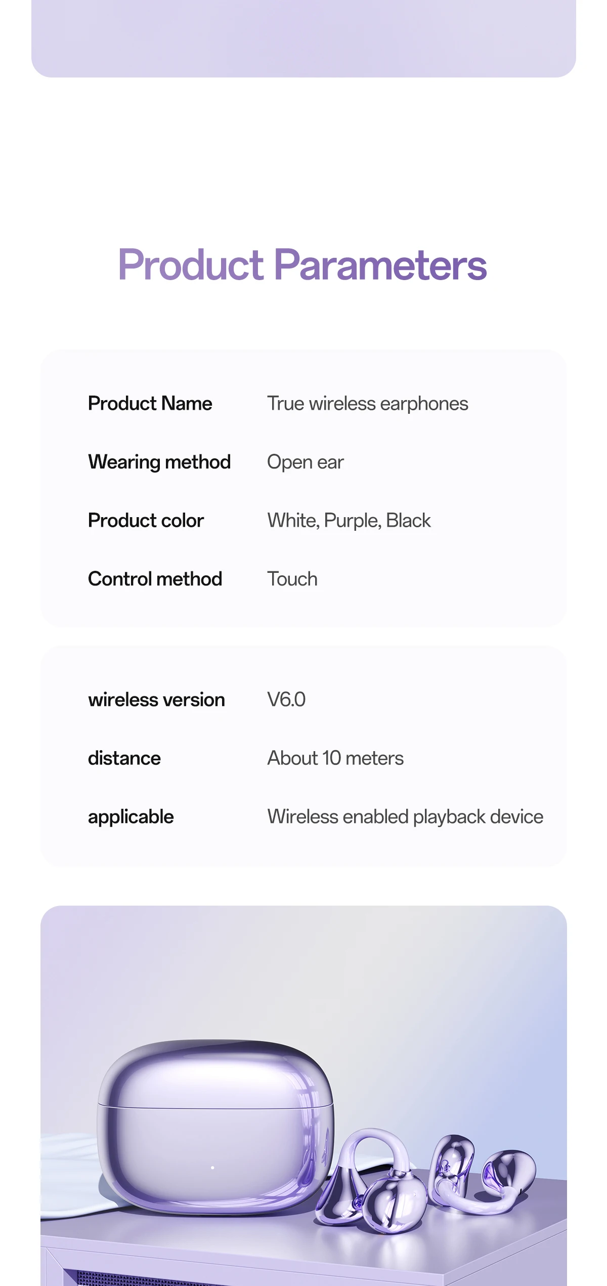 M159 OEM ODM Open Ear Clip Wireless Earbuds BT 6.0 40H Battery LED HD Calling ENC Waterproof Dual Transducers Custom Logo