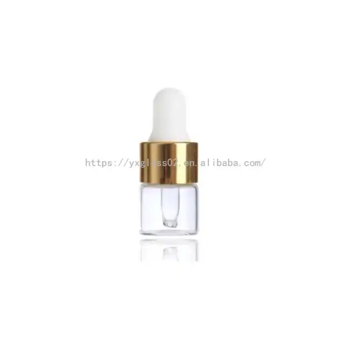 Custom small capacity frosted/glossy essential oil 1ml 2ml 3ml 5ml cosmetics glass dropper bottle details