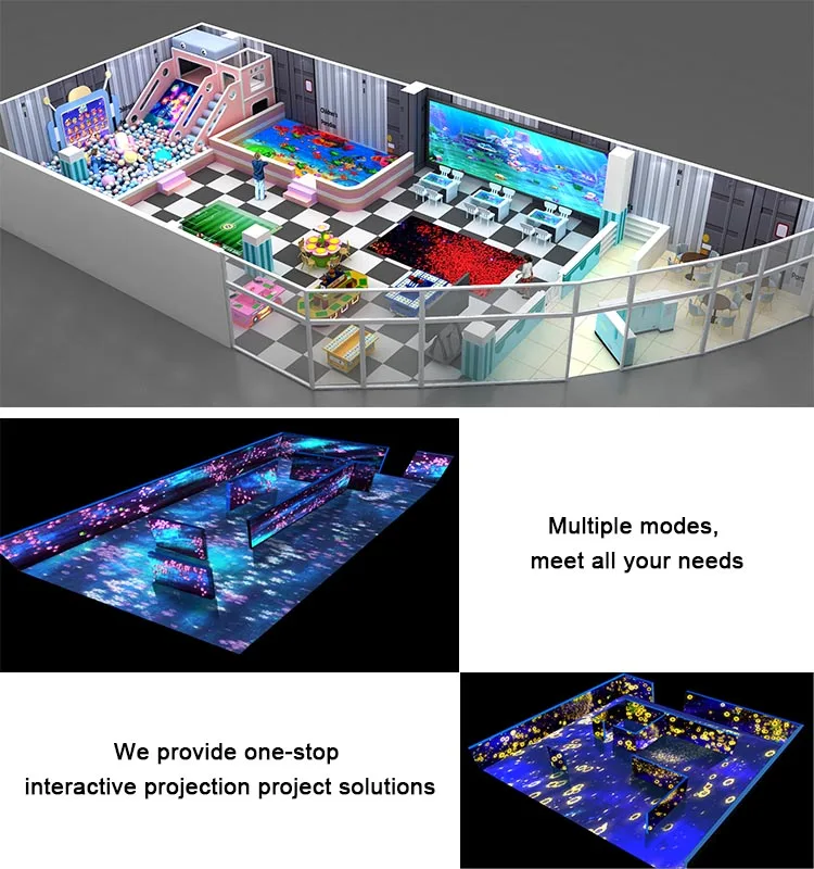 Amusement Rides Kids Games 3d Interactive Hologram Floor Projection