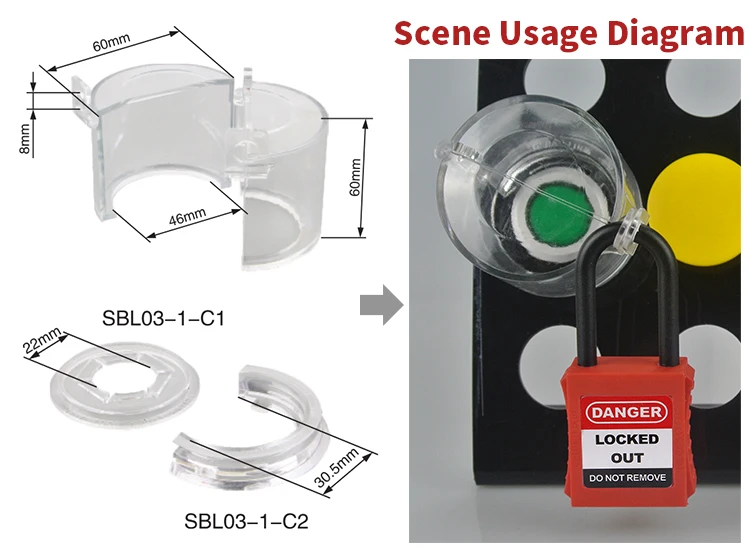 Safety Emergency Stop Lockout Button / Switch Lockout Lock Loto Devices