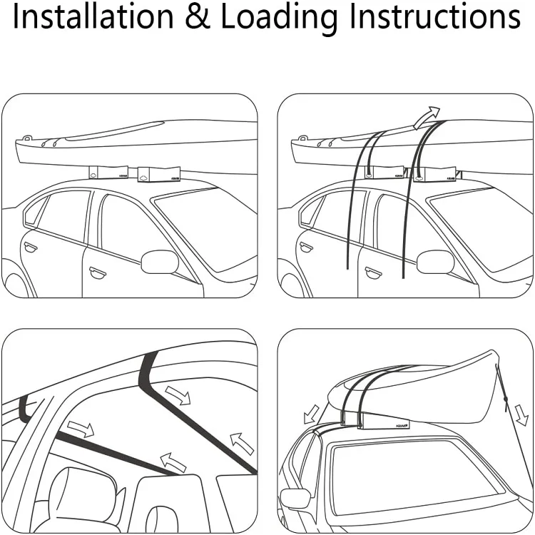 Woowave Deluxe Kayak Carrier Kit Universal Soft Standard Foam Block For