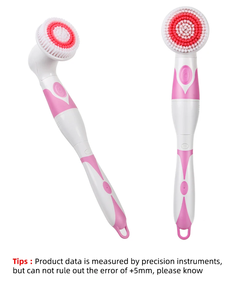 Water Resistant Design Electric Bath Body Scrub Brush Long Handle Bath