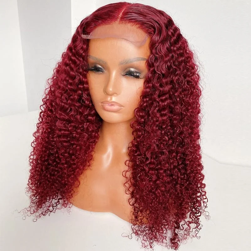 100% human hair water wave red wig retailer