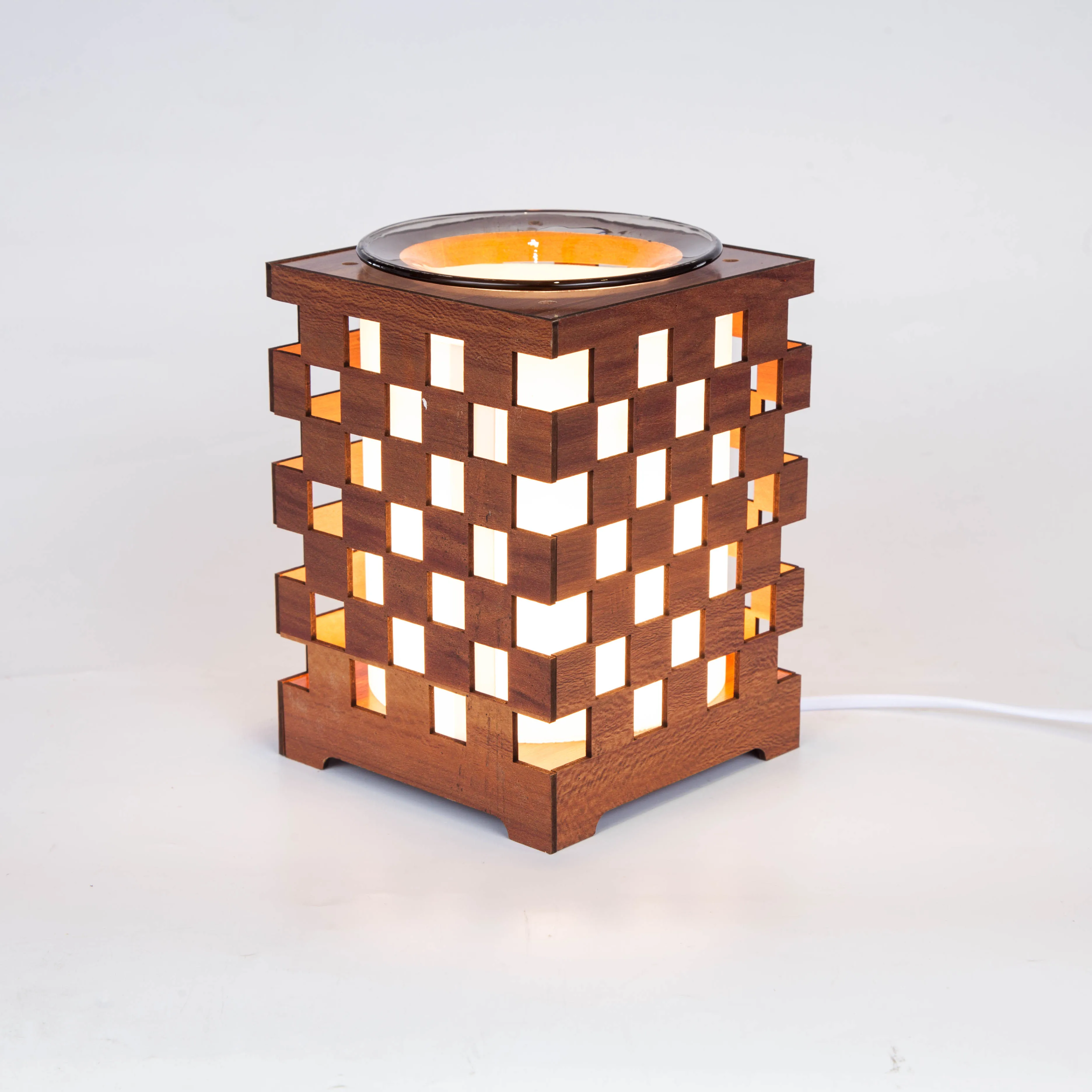Lampada Bruciatore Per Oli Essenziali In Ceramica A Forma Di Candela - Luce Notturna E Diffusore Di Aromi