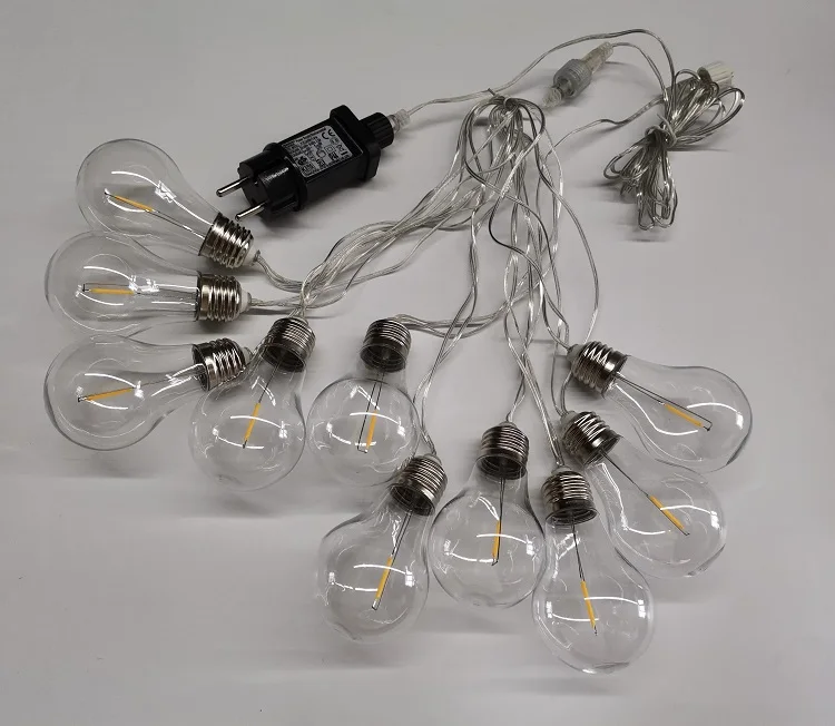 Low voltage PVC wire 5m outdoor vintage pation lights A60 A19 filament string lights