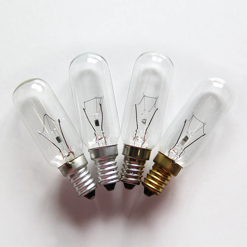 E14 E17 B15 40 Watt Microwave Bulb T8 Tubular High Temp Resistance Incandescent Bulbs T25 refrigerator mini light bulb for Oven