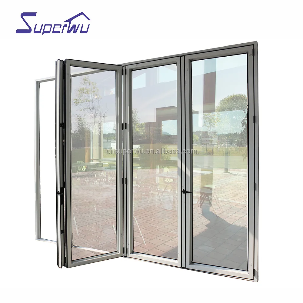 Apartment entrance doors aluminum alloy folding mosquito screen door