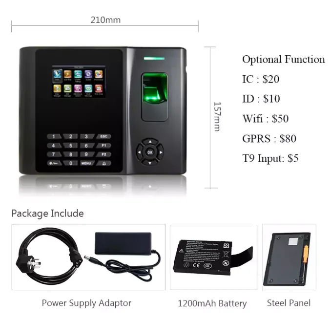 Hf-bio880 Biometric Time and Attendance Clock - 3000 Finger Capacity