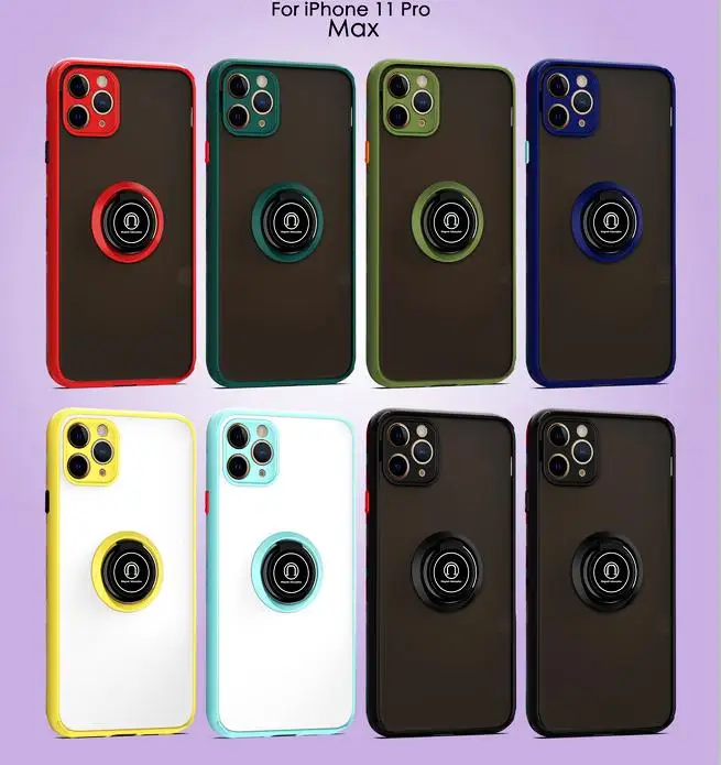 for REALME X50 5G Drop proof matte Magnet adsorption ring holder car phone case For REALME case