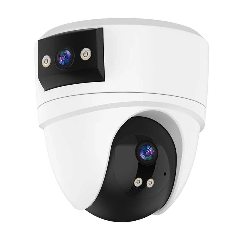 Dual-band Wi-Fi indicator and SD card slot on 1080p indoor security camera back panel