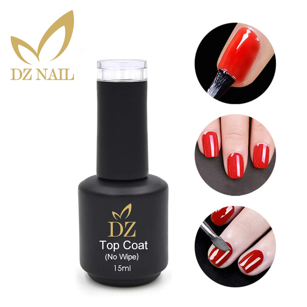 Dingze Dz Rubber Top Coat Nail Polish Uv Gel Led Uv Top And Base Coat