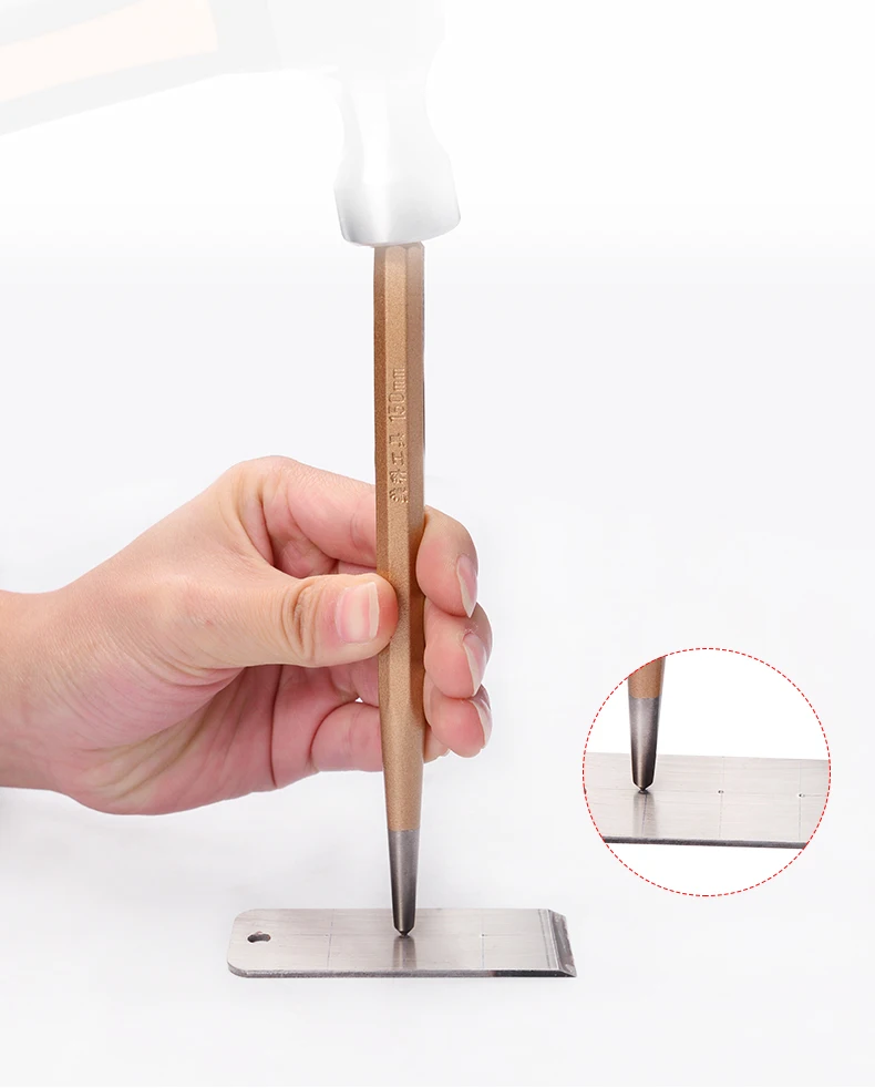 Cold Chisel And Center Punch Set Solid Pin Punch Kit Chisels Masonry Plow Bit Stone Fitter